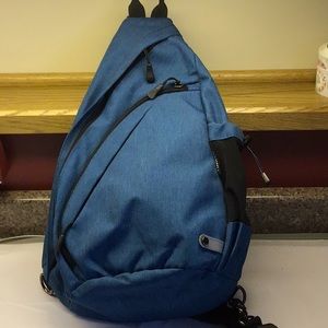 Turnway Turquoise Canvas Sling Bag New